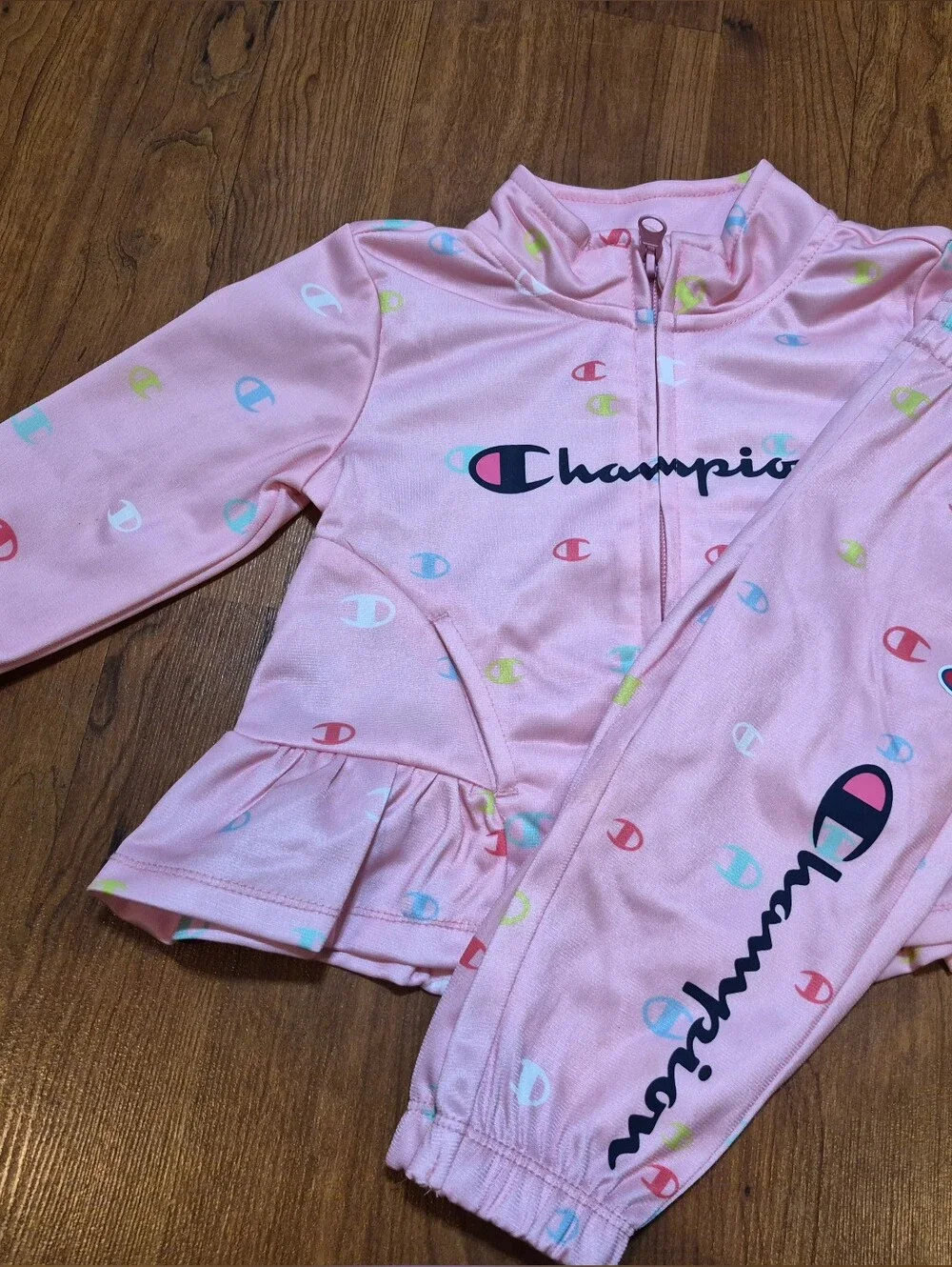 Champion Pink Logo Track Set - Girls